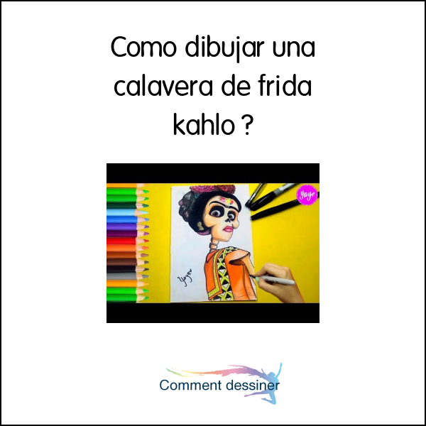 Como dibujar una calavera de frida kahlo